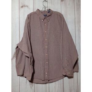 Puritan Shirt Men's‎ 3xl Red Green Button Front Long Sleeve